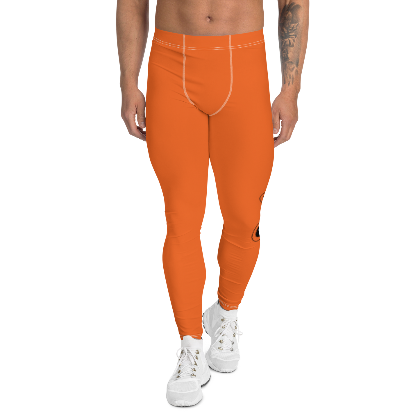 Athletic Apparatus Orange Black logo White Stitch V3 Men's Leggings