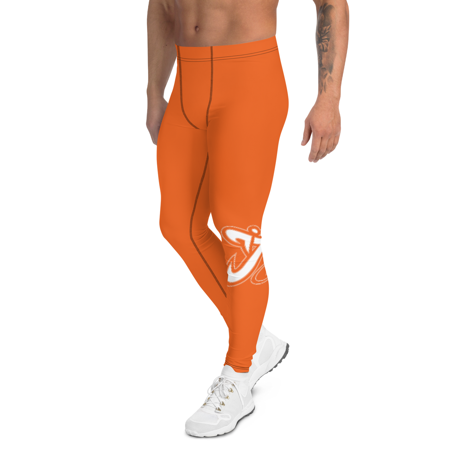 Athletic Apparatus Orange White logo V3 Men's Leggings
