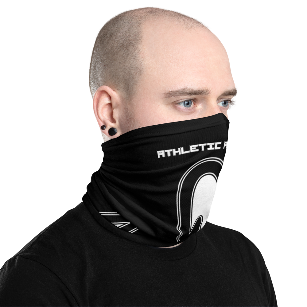 Athletic Apparatus Black White logo V1 Neck Gaiter - Athletic Apparatus