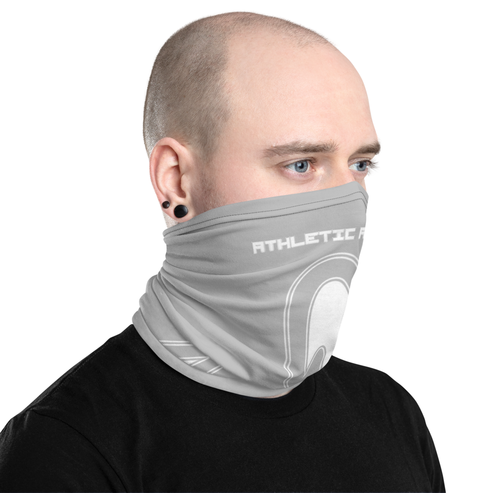 Athletic Apparatus Grey 2 White logo V1 Neck Gaiter - Athletic Apparatus