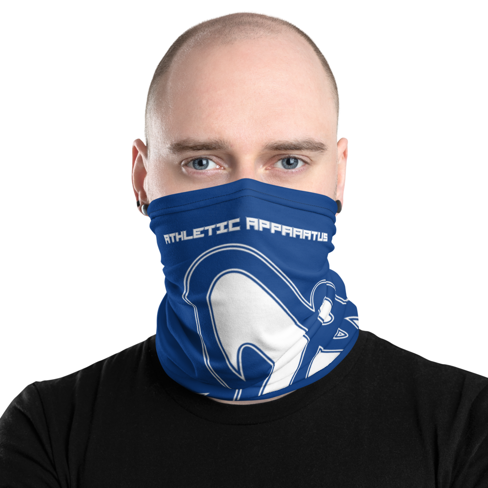 Athletic Apparatus Blue 2 White logo V1 Neck Gaiter - Athletic Apparatus