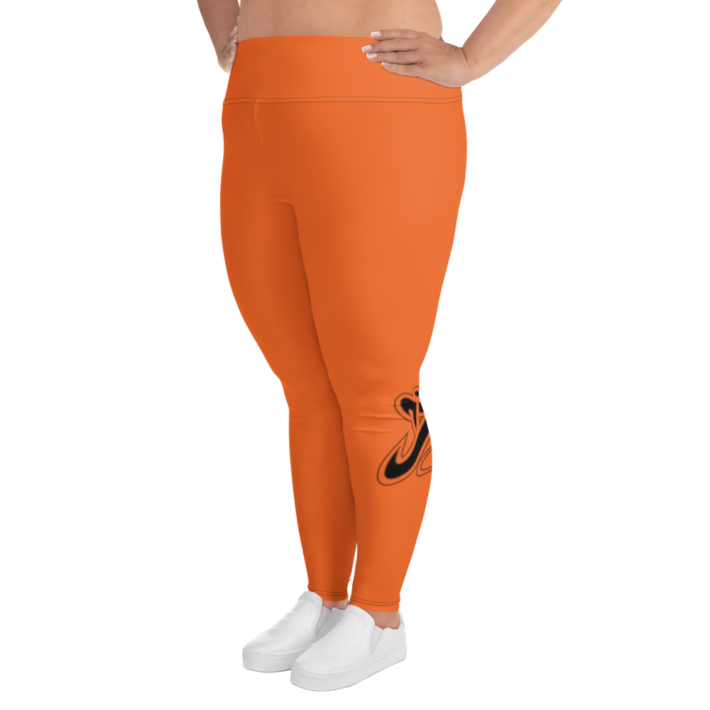 Athletic Apparatus Orange Black logo V3 Plus Size Leggings