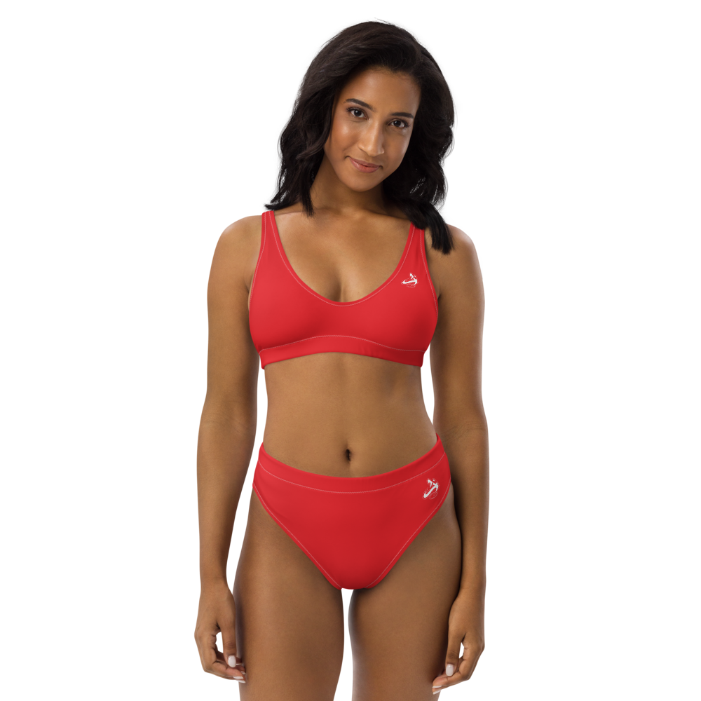 
                      
                        Athletic Apparatus Red 1 White logo Recycled High-Waisted Bikini - Athletic Apparatus
                      
                    