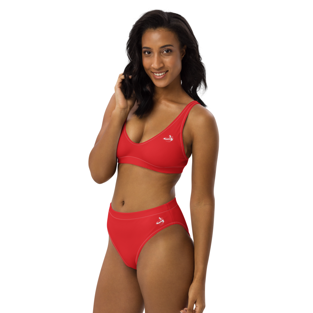 
                      
                        Athletic Apparatus Red 1 White logo Recycled High-Waisted Bikini - Athletic Apparatus
                      
                    