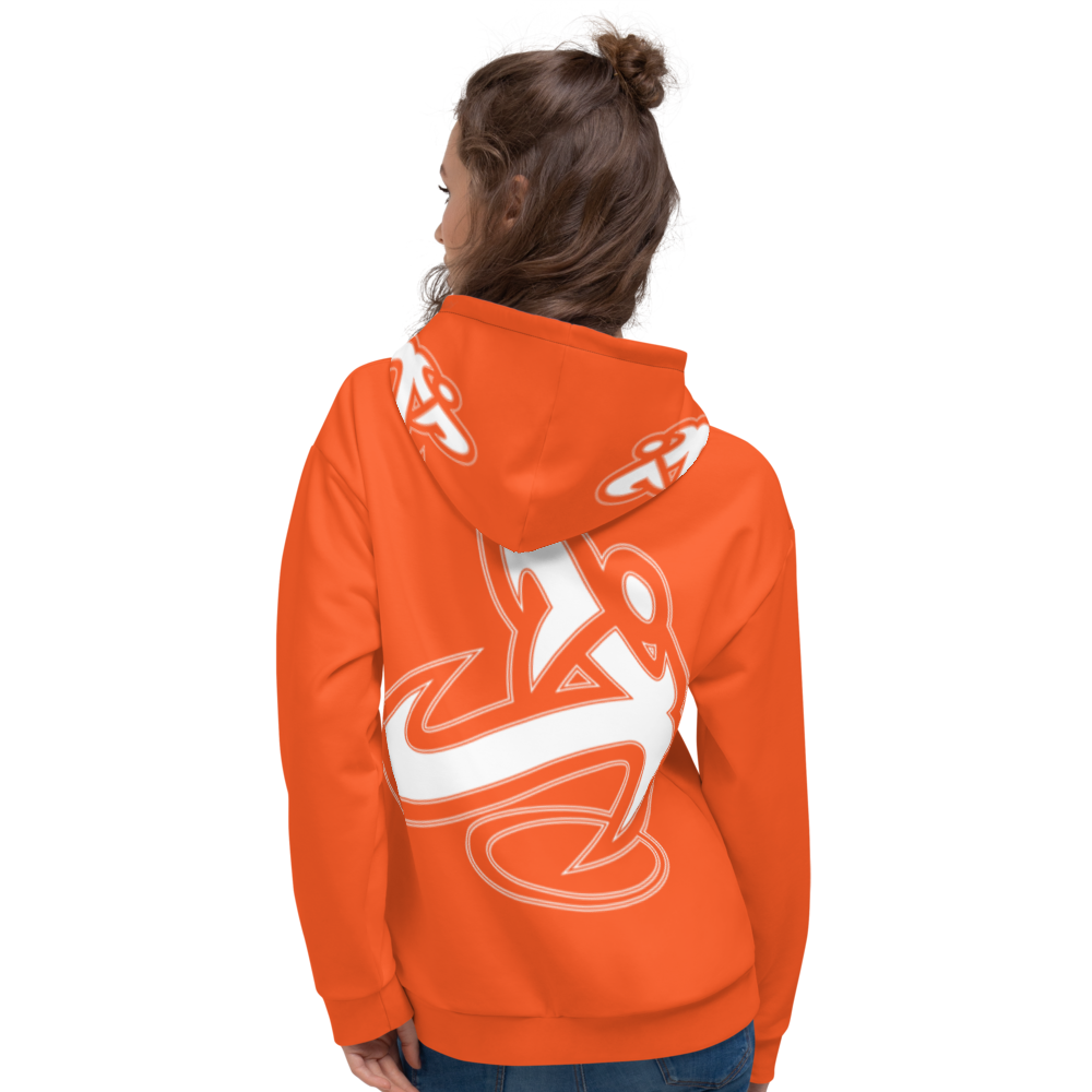 
                      
                        Athletic Apparatus Outrageous Orange White Logo Unisex Hoodie
                      
                    