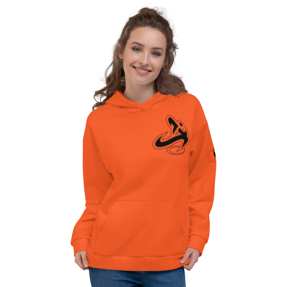 
                      
                        Athletic Apparatus Outrageous Orange Black Logo Unisex Hoodie
                      
                    