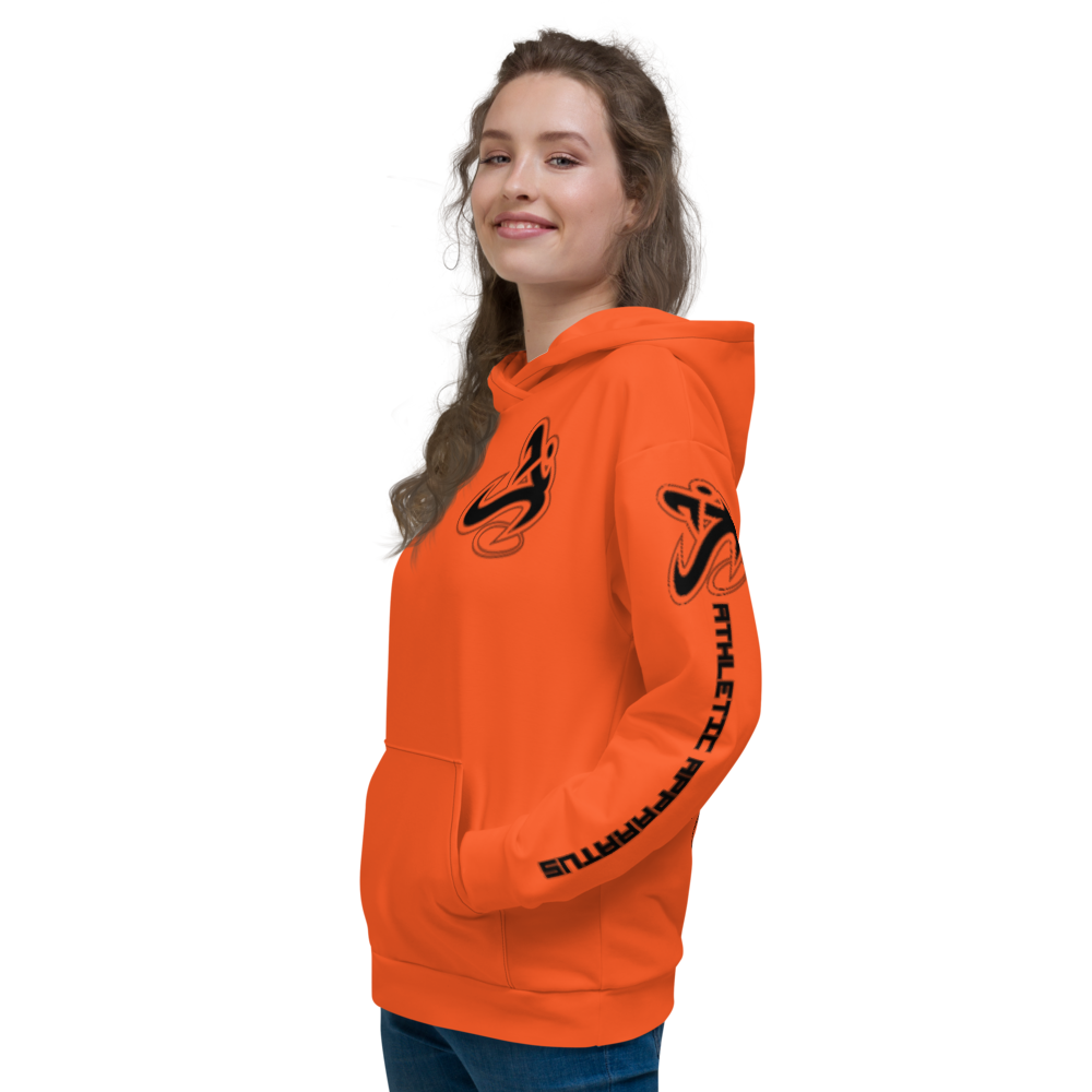 
                      
                        Athletic Apparatus Outrageous Orange Black Logo Unisex Hoodie
                      
                    