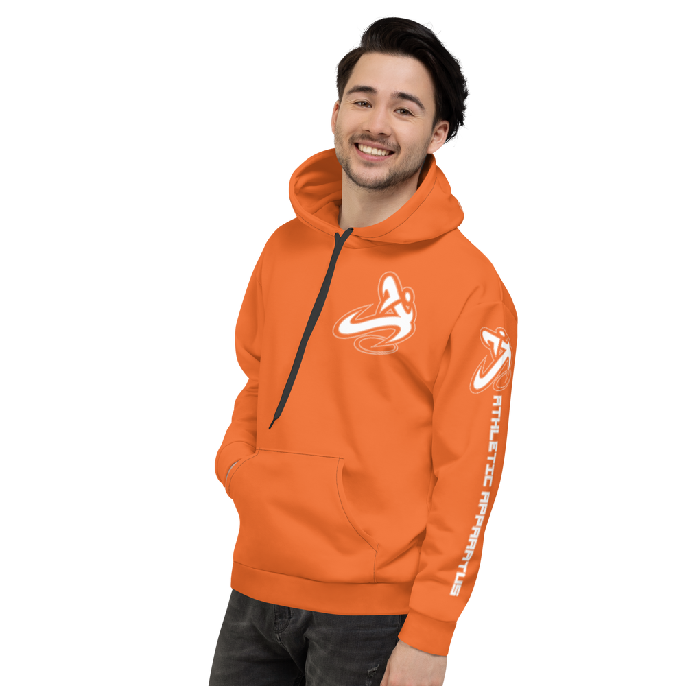 
                      
                        Athletic Apparatus Orange White Logo Unisex Hoodie
                      
                    