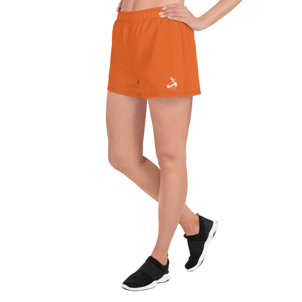 
                      
                        Athletic Apparatus Orange White logo V1 Women's Athletic Shorts
                      
                    