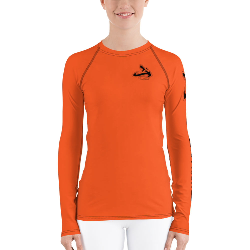 
                      
                        Athletic Apparatus Outrageous Orange Black logo Women's Rash Guard
                      
                    