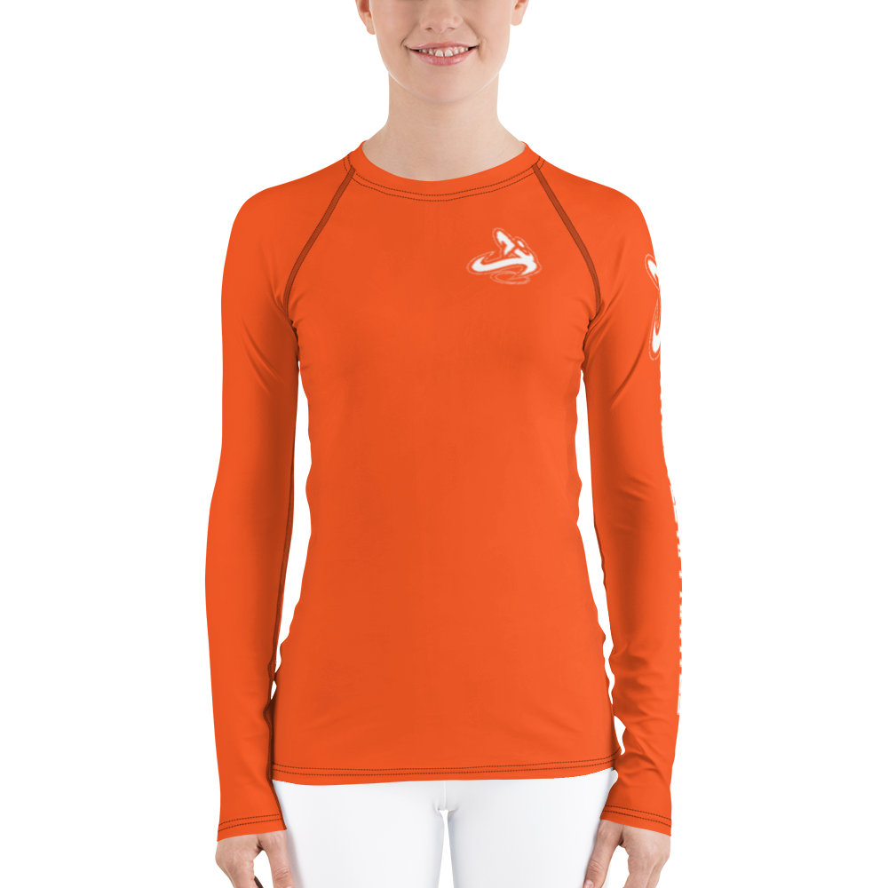 
                      
                        Athletic Apparatus Outrageous Orange White logo Women's Rash Guard
                      
                    