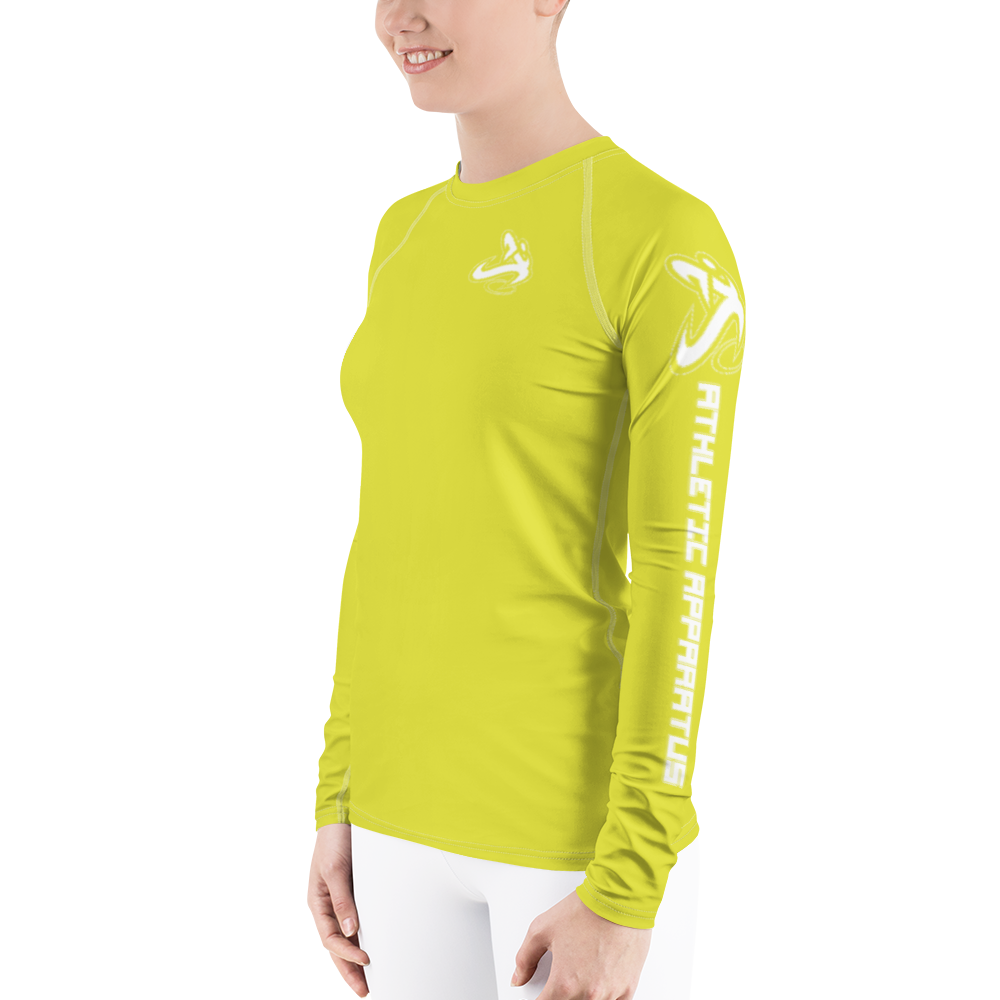 
                      
                        Athletic Apparatus Starship White logo White stitch Women's Rash Guard
                      
                    