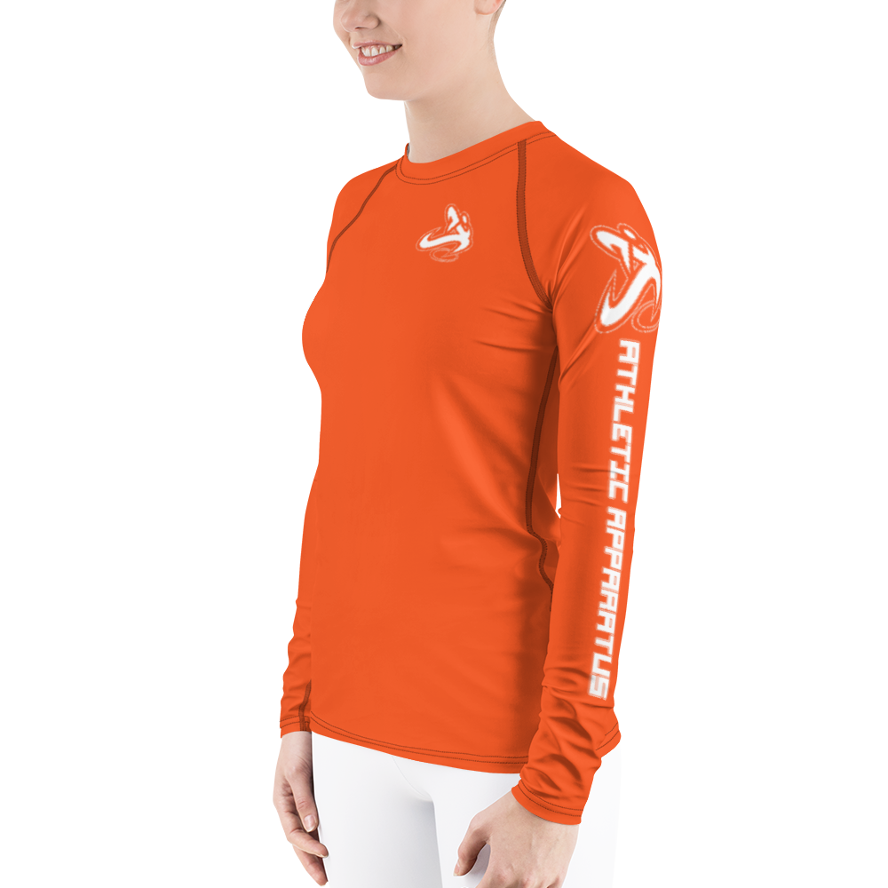 
                  
                    Athletic Apparatus Outrageous Orange White logo Women's Rash Guard
                  
                