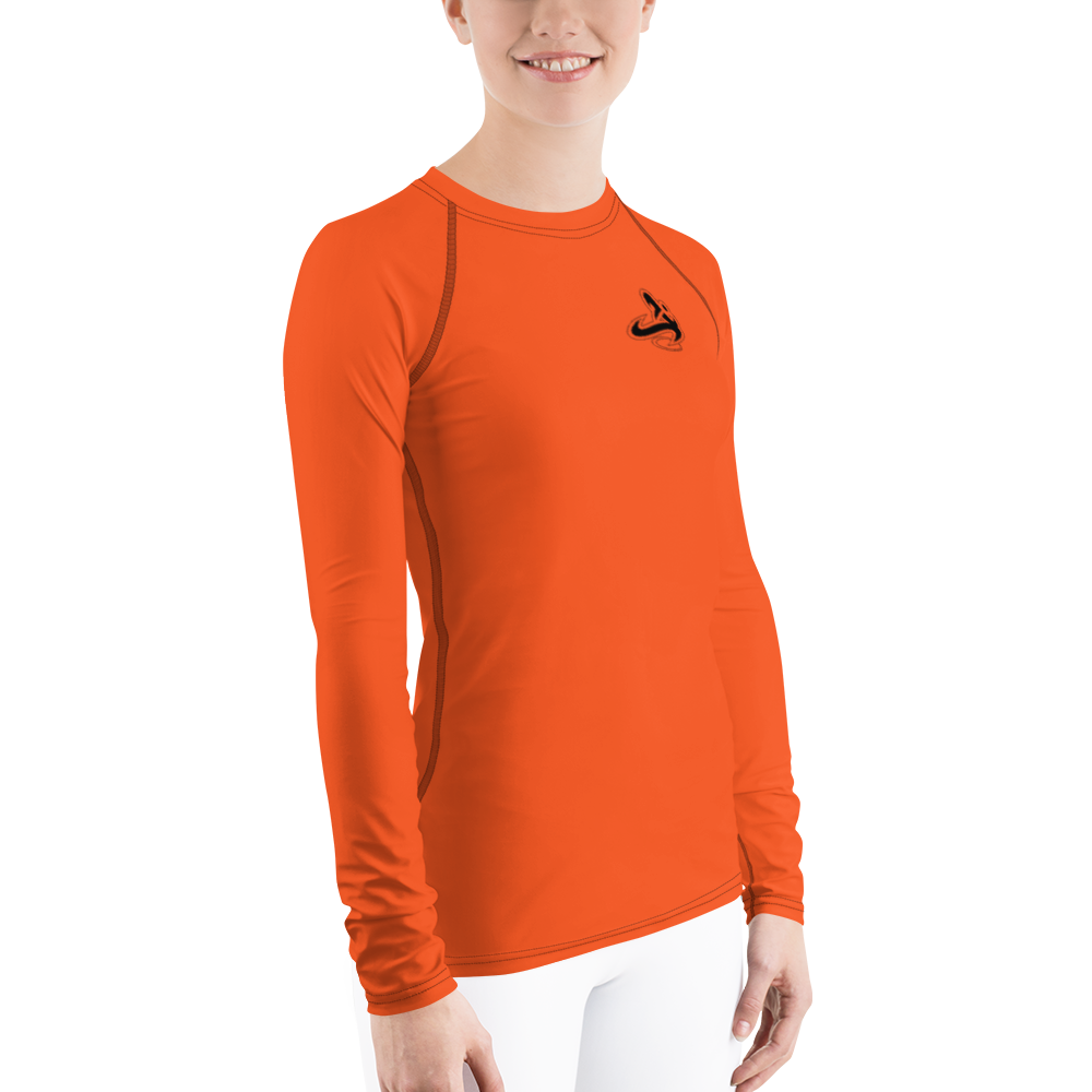 
                      
                        Athletic Apparatus Outrageous Orange Black logo Women's Rash Guard
                      
                    