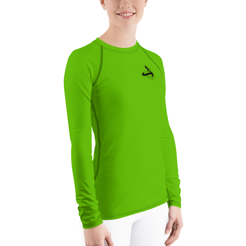 
                      
                        Athletic Apparatus Kelly Green Black logo Women's Rash Guard
                      
                    