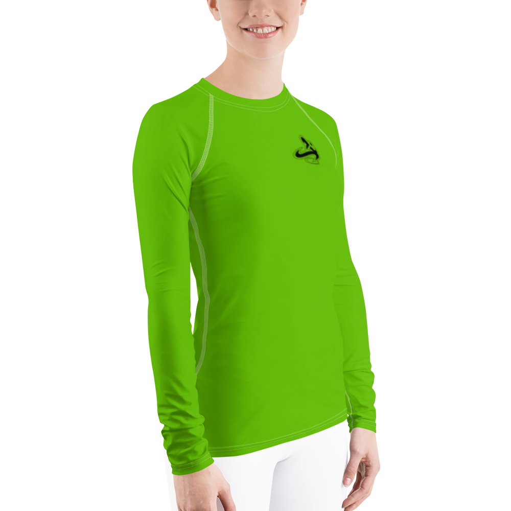 
                      
                        Athletic Apparatus Kelly Green White stitch Black logo Women's Rash Guard
                      
                    