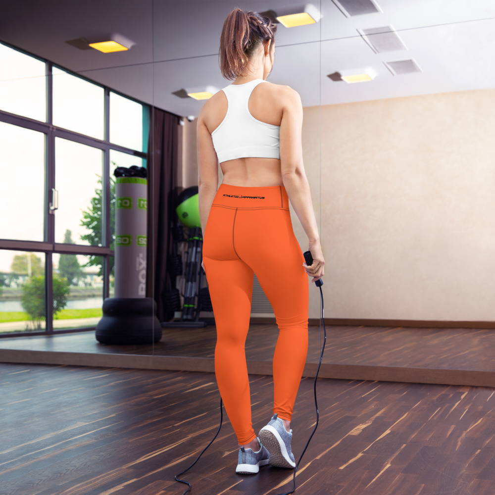 
                      
                        Athletic Apparatus Outrageous Orange Black logo Yoga Leggings
                      
                    