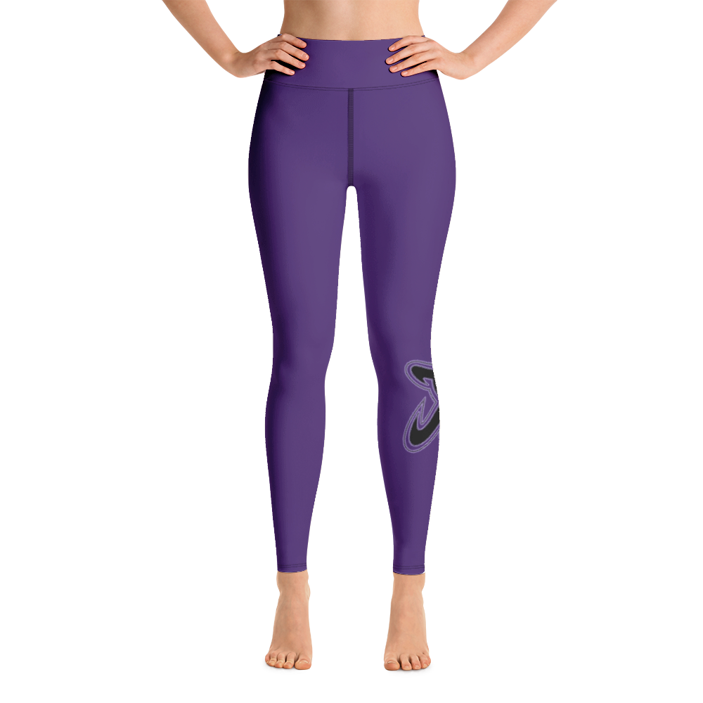 Athletic Apparatus Purple Black logo V3 Yoga Leggings - Athletic Apparatus