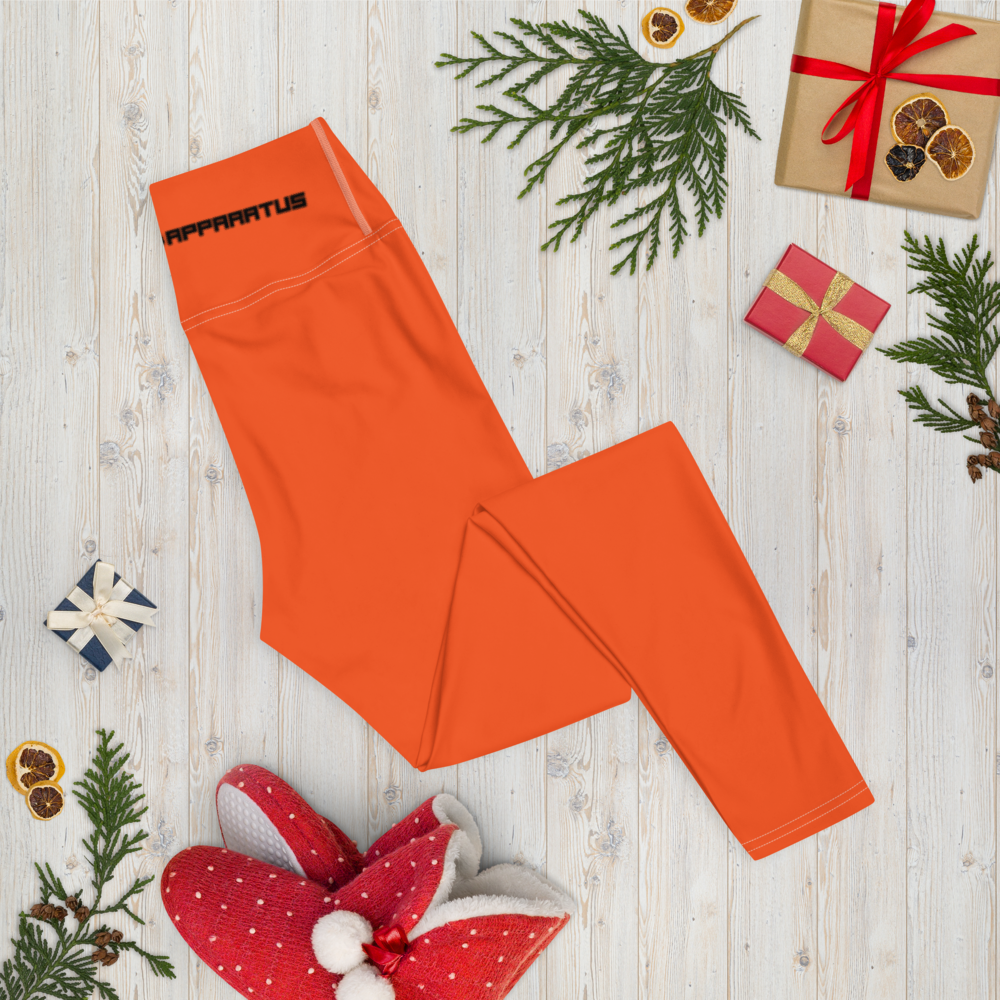 
                      
                        Athletic Apparatus Outrageous Orange White stitch Black logo V3 Yoga Leggings
                      
                    