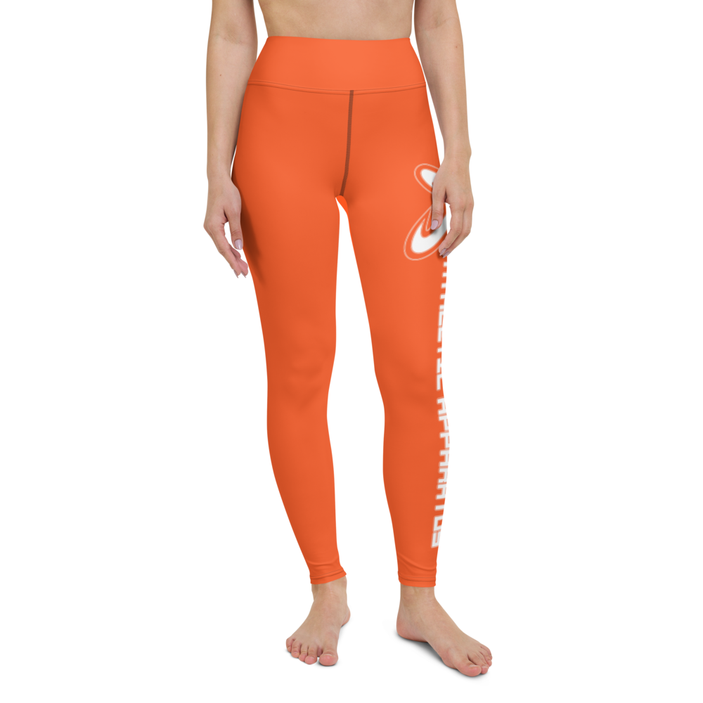 
                      
                        Athletic Apparatus Outrageous Orange White Logo Yoga Leggings
                      
                    