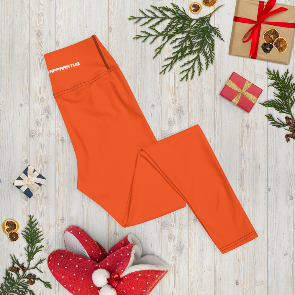 
                      
                        Athletic Apparatus Outrageous Orange White Logo Yoga Leggings
                      
                    