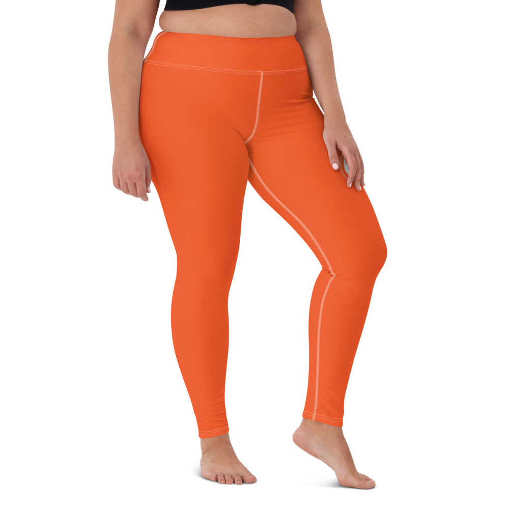 
                      
                        Athletic Apparatus Outrageous Orange White Logo White stitch Yoga Leggings
                      
                    