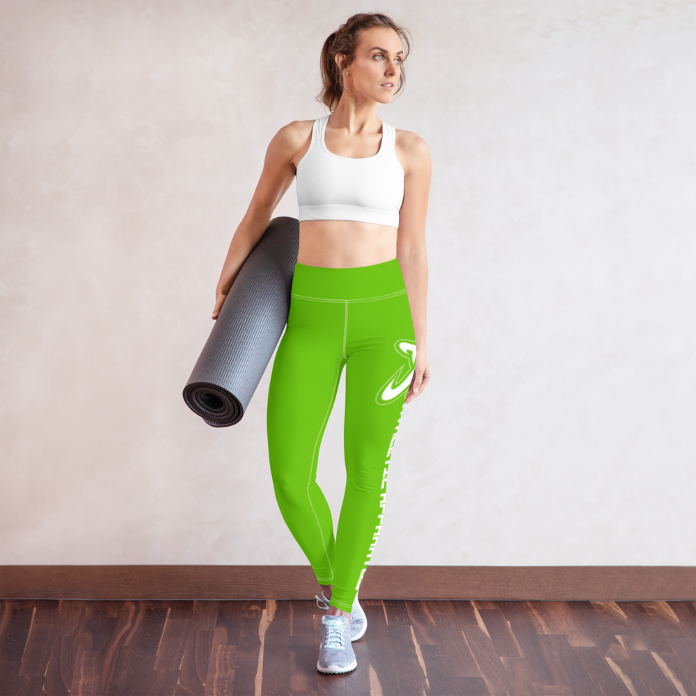 
                      
                        Athletic Apparatus Kelly Green White Logo White stitch Yoga Leggings
                      
                    