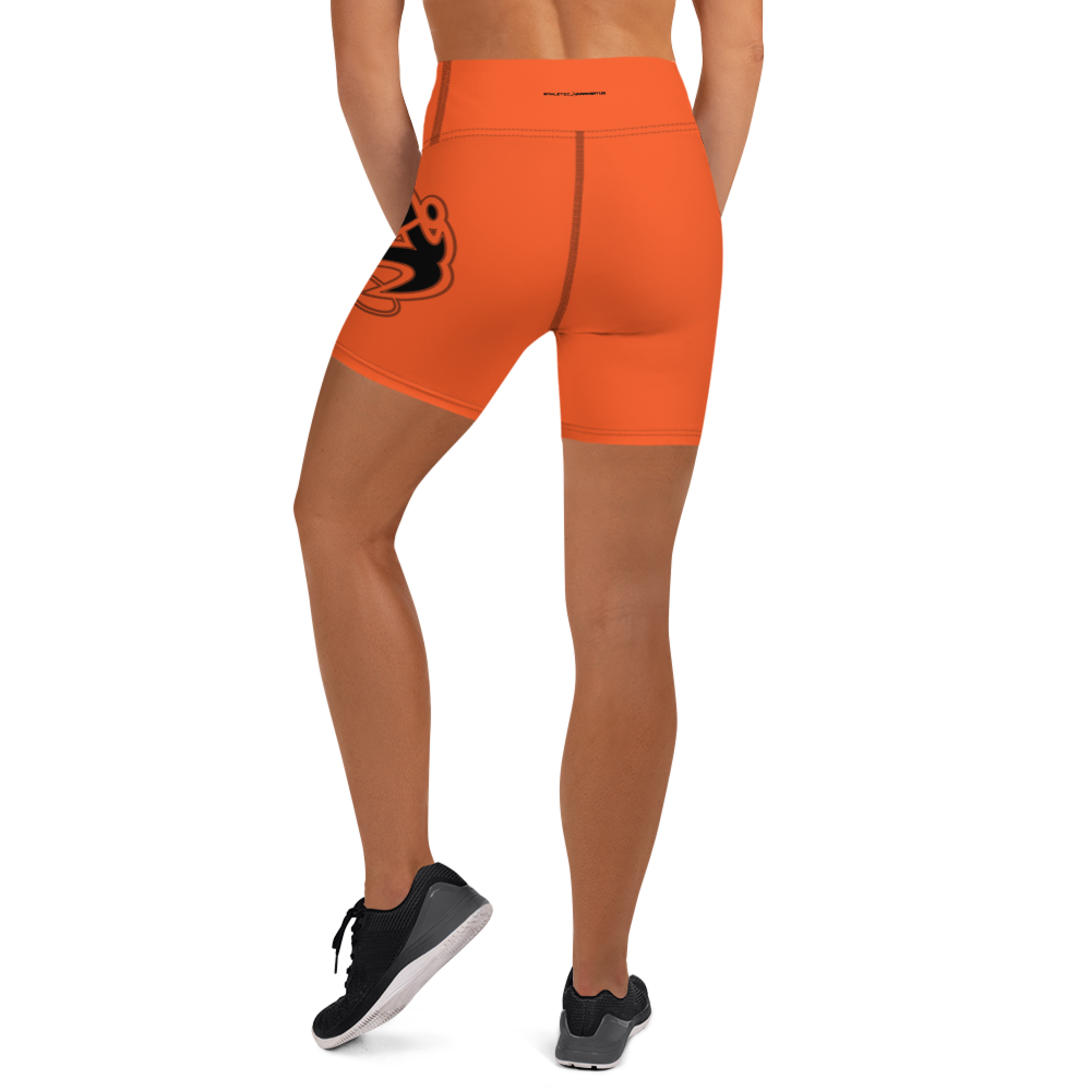 
                      
                        Athletic Apparatus Outrageous Orange Black logo Yoga Shorts
                      
                    