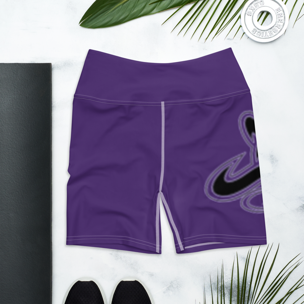 
                      
                        Athletic Apparatus Purple Black logo White stitch Yoga Shorts
                      
                    