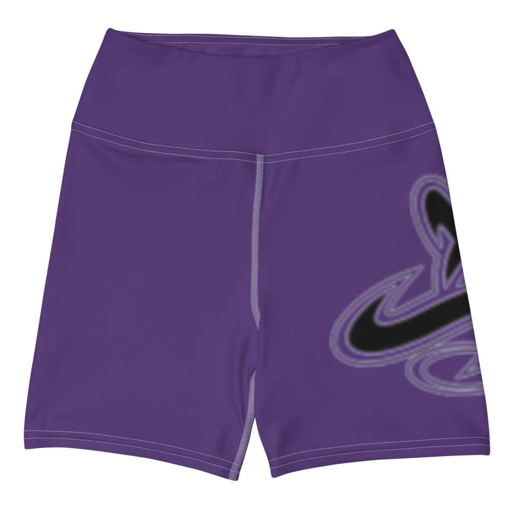 
                      
                        Athletic Apparatus Purple Black logo White stitch Yoga Shorts
                      
                    