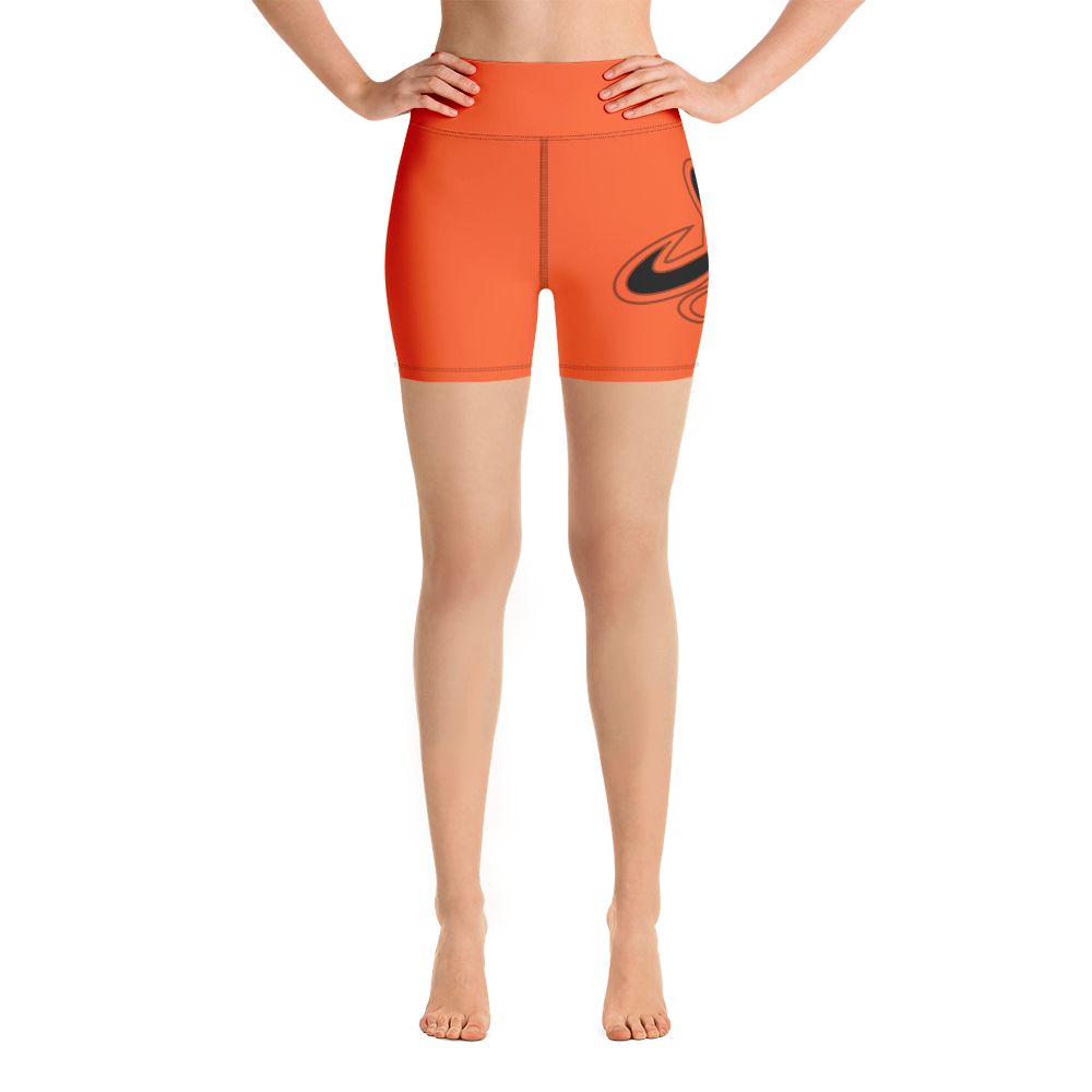 
                      
                        Athletic Apparatus Outrageous Orange Black logo Yoga Shorts
                      
                    