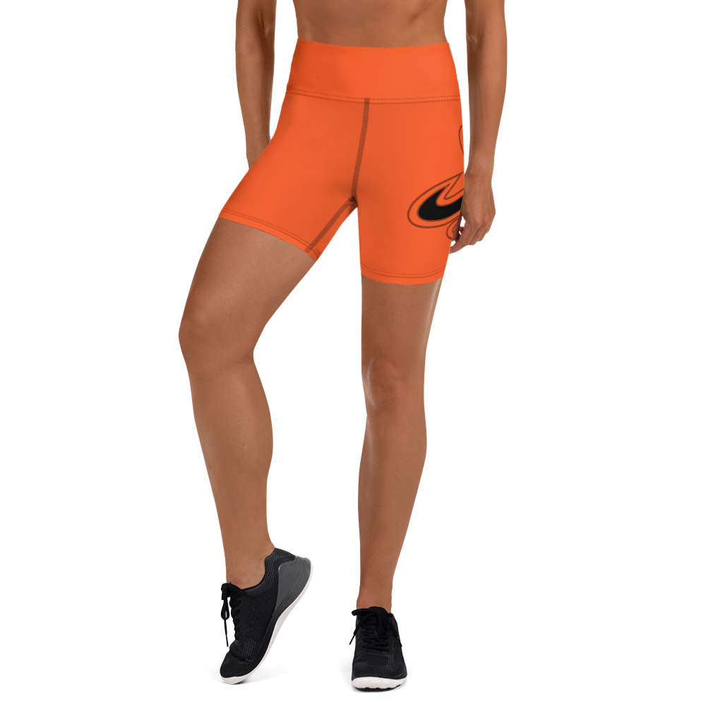 
                      
                        Athletic Apparatus Outrageous Orange Black logo Yoga Shorts
                      
                    