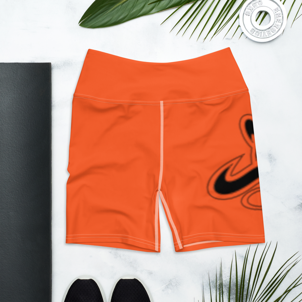 
                      
                        Athletic Apparatus Outrageous Orange White stitch Black logo Yoga Shorts
                      
                    