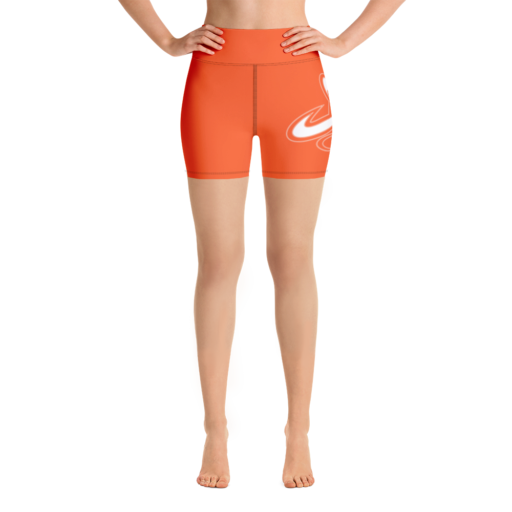 Athletic Apparatus Outrageous Orange White logo Yoga Shorts