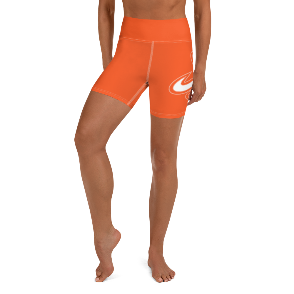 
                  
                    Athletic Apparatus Outrageous Orange White logo White stitch Yoga Shorts
                  
                