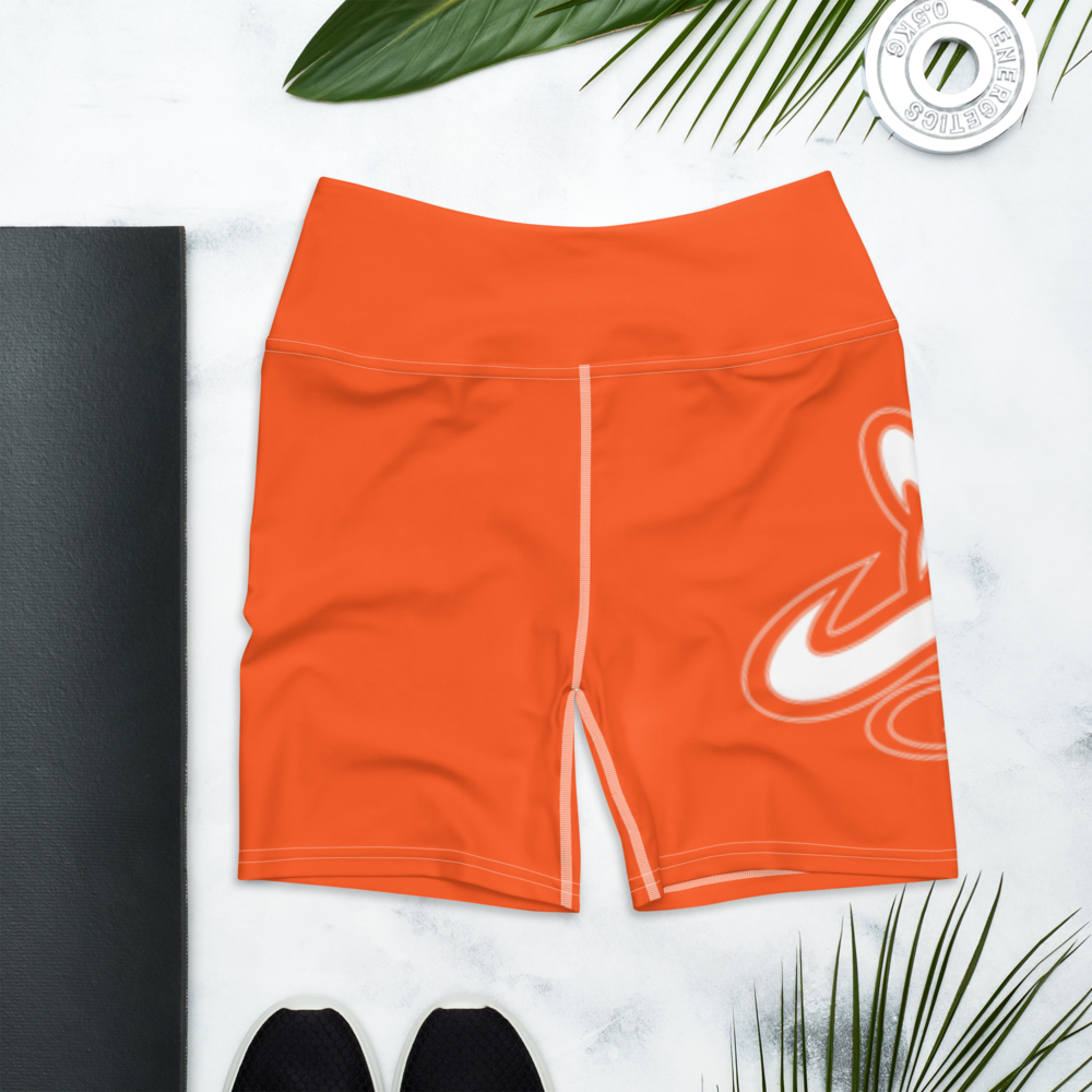 
                      
                        Athletic Apparatus Outrageous Orange White logo White stitch Yoga Shorts
                      
                    