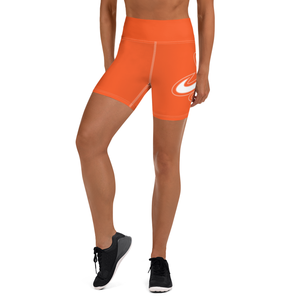 
                      
                        Athletic Apparatus Outrageous Orange White logo White stitch Yoga Shorts
                      
                    