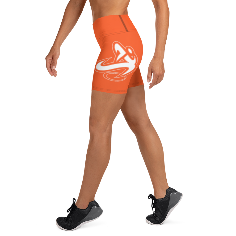 Athletic Apparatus Outrageous Orange White logo Yoga Shorts