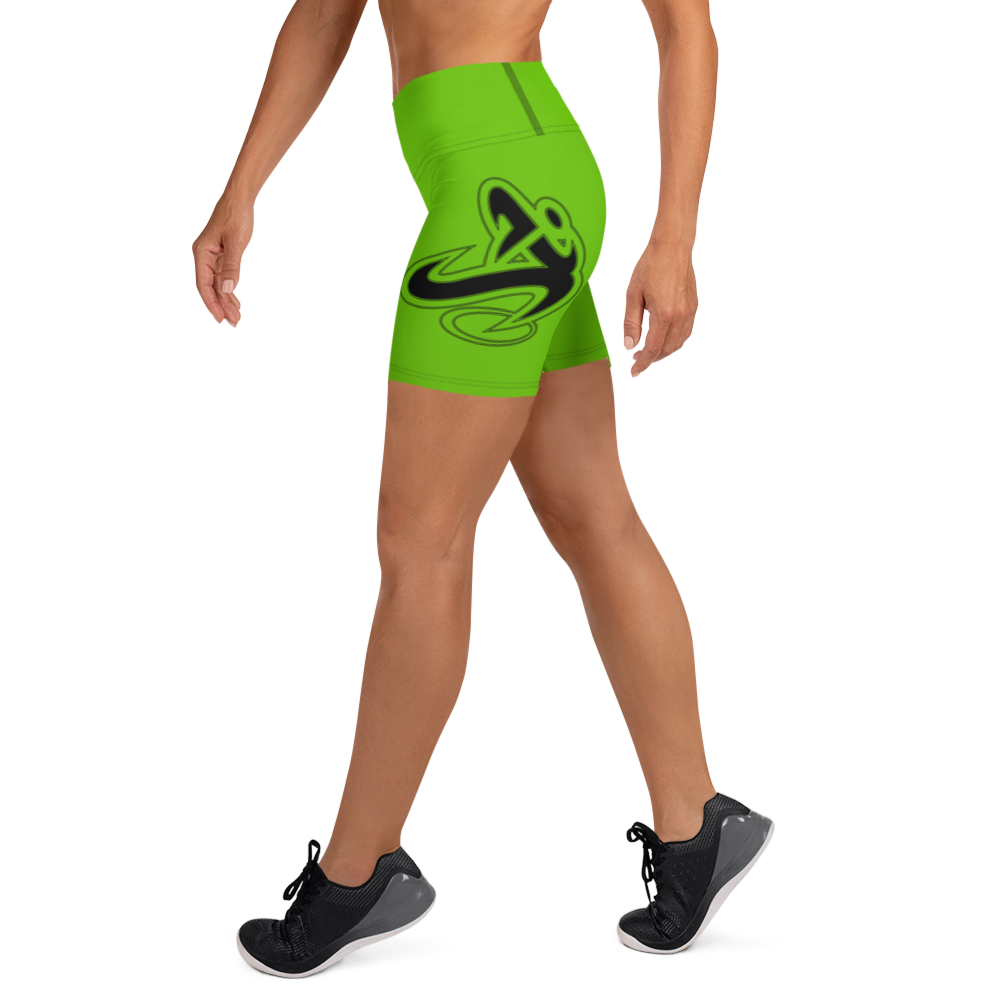 Athletic Apparatus Kelly Green Black logo Yoga Shorts