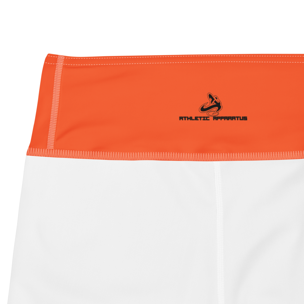 
                      
                        Athletic Apparatus Outrageous Orange White stitch Black logo Yoga Shorts
                      
                    