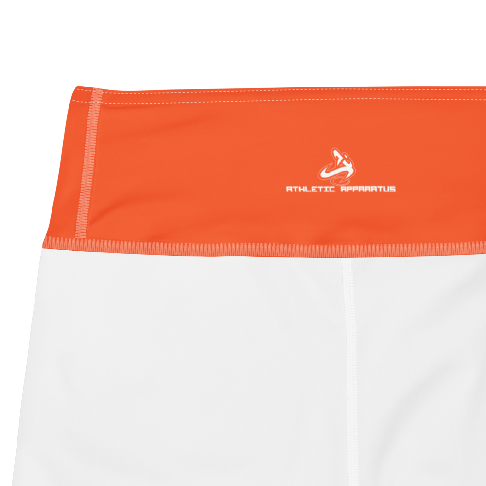 
                  
                    Athletic Apparatus Outrageous Orange White logo White stitch Yoga Shorts
                  
                