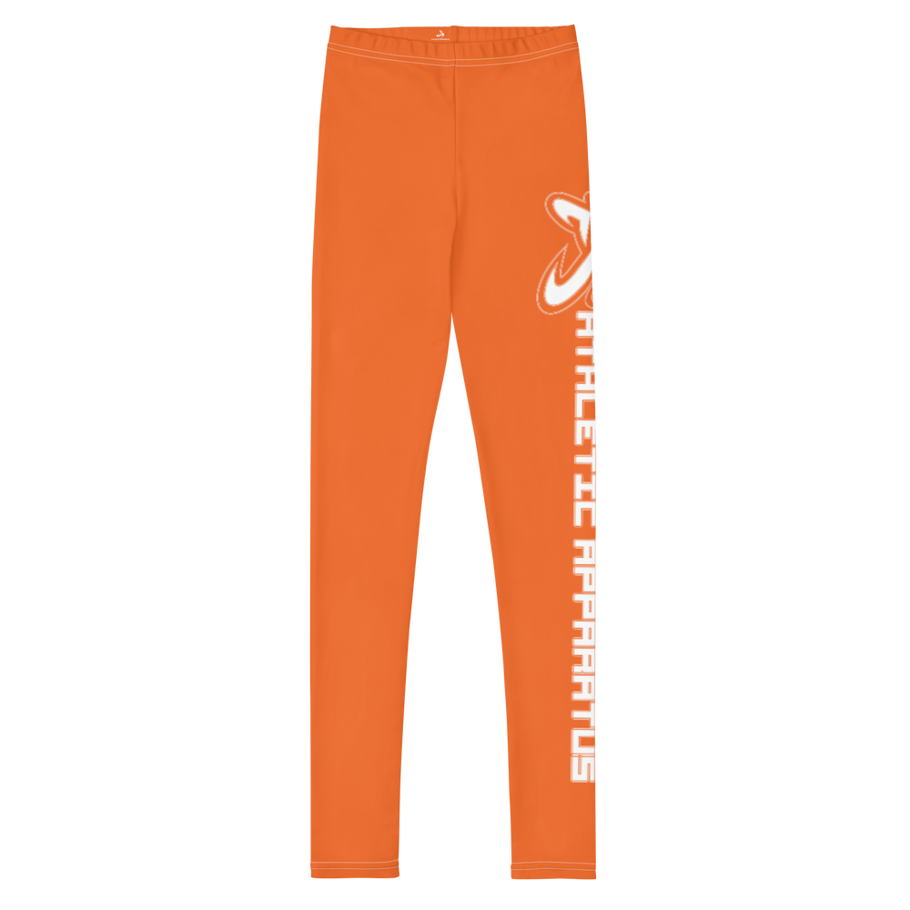 
                      
                        Athletic Apparatus Orange White logo White stitch V2 Youth Leggings
                      
                    