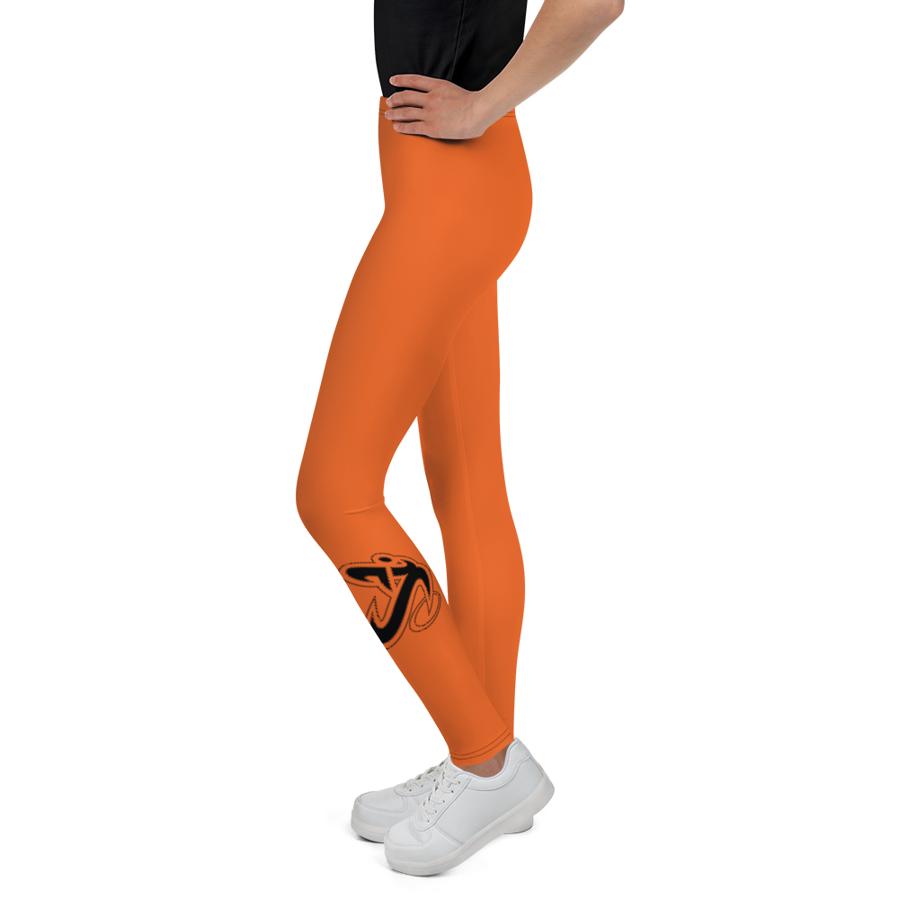 Athletic Apparatus Orange Black logo V3 Youth Leggings