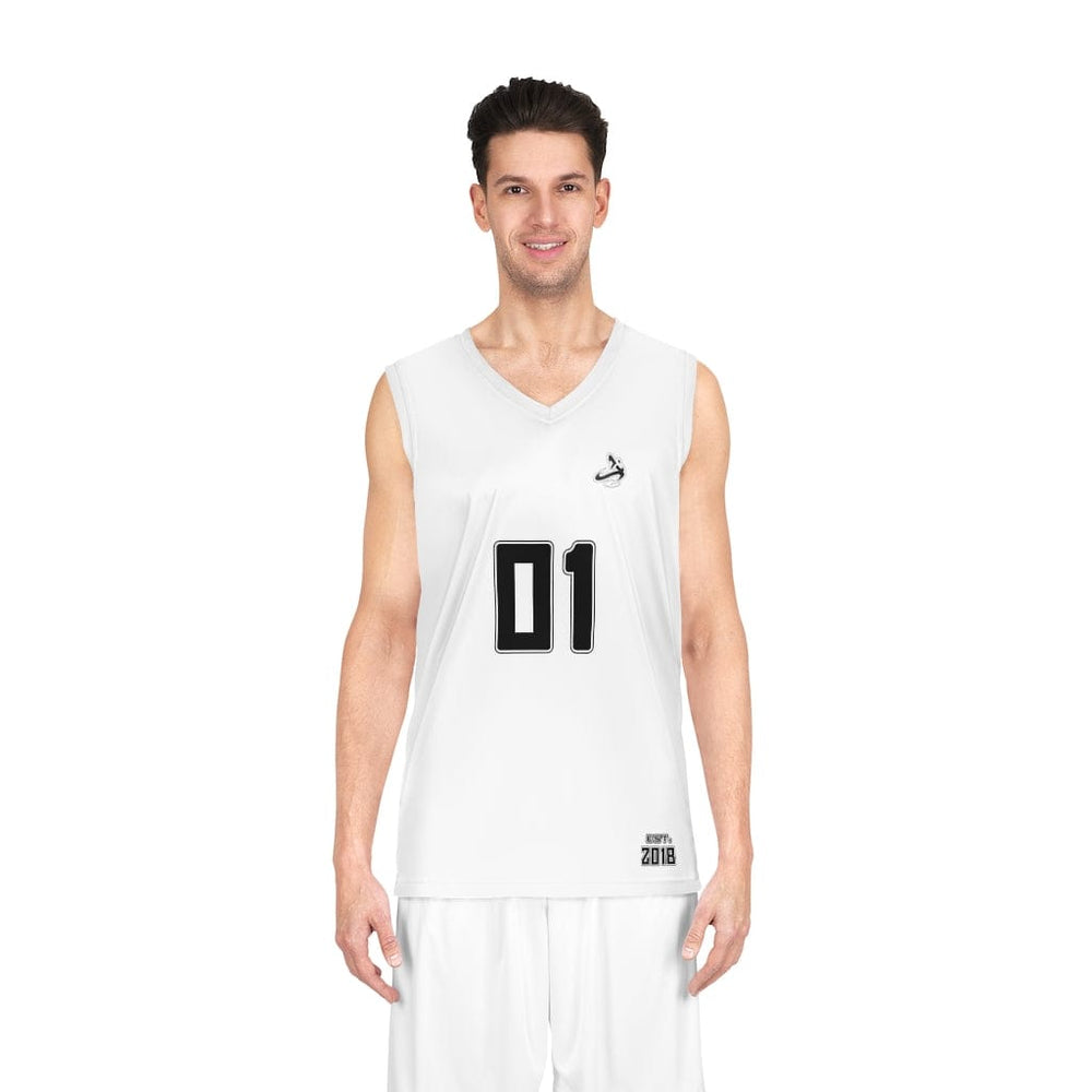 
                      
                        Athletic Apparatus Black White BL Basketball Jersey
                      
                    