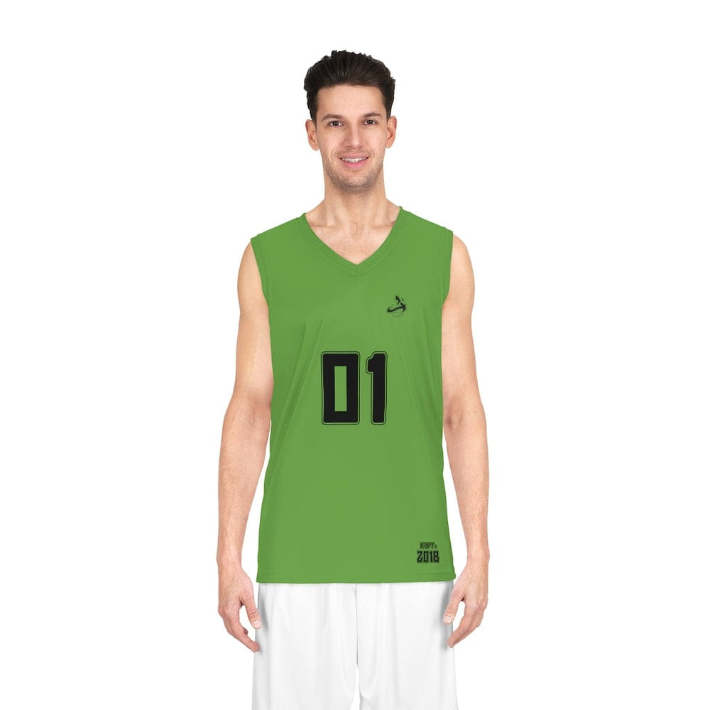 
                      
                        Athletic Apparatus Green BL Basketball Jersey
                      
                    