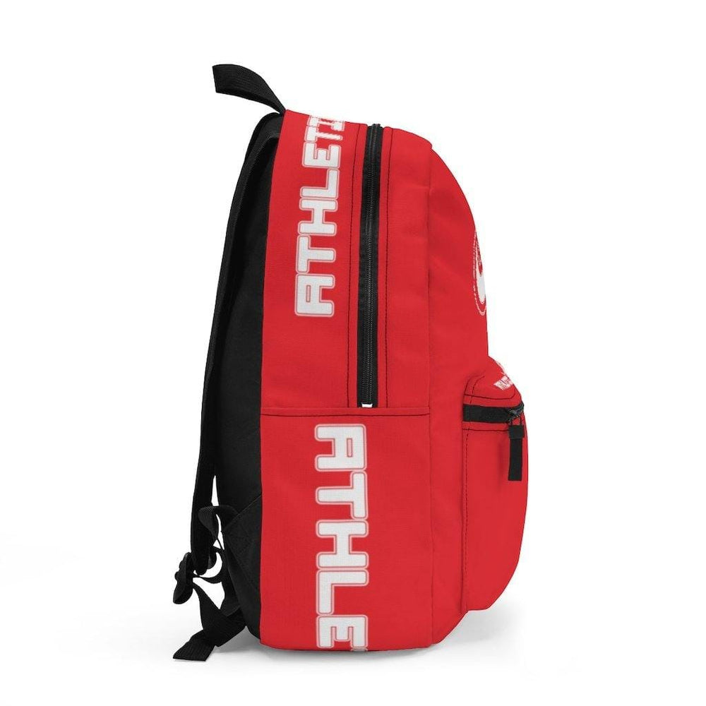 Athletic Apparatus Red 2 Backpack with white name label on top (Made in USA) - Athletic Apparatus