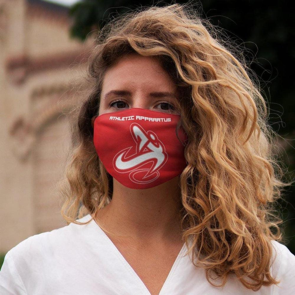 
                      
                        Athletic Apparatus Red 1 White logo Snug-Fit Polyester Face Mask - Athletic Apparatus
                      
                    