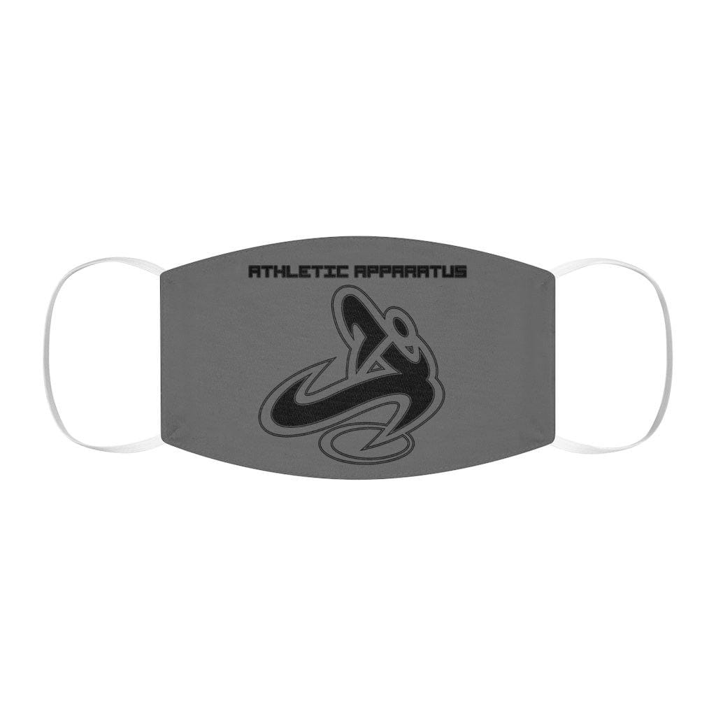 Athletic Apparatus Grey Black logo Snug-Fit Polyester Face Mask - Athletic Apparatus
