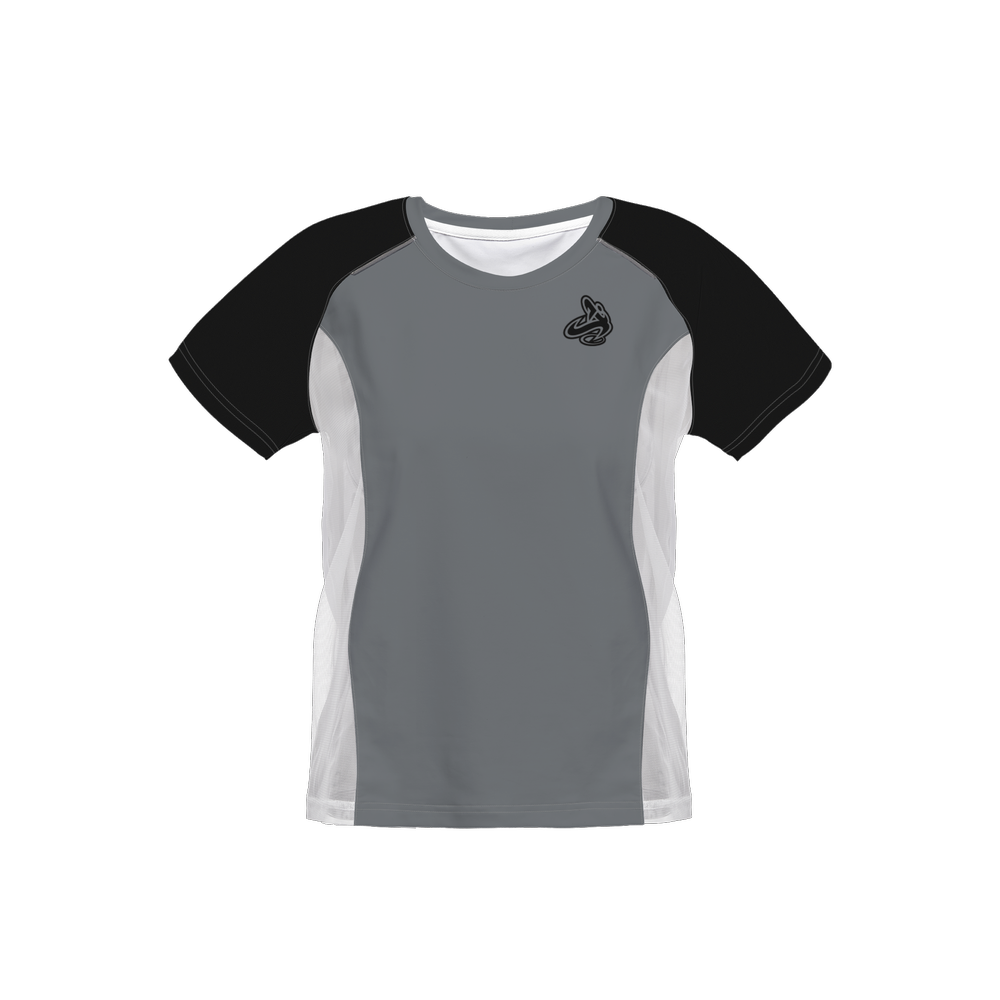 
                      
                        Athletic Apparatus BL Black Grey Women’s 3M Active Running T-Shirt
                      
                    