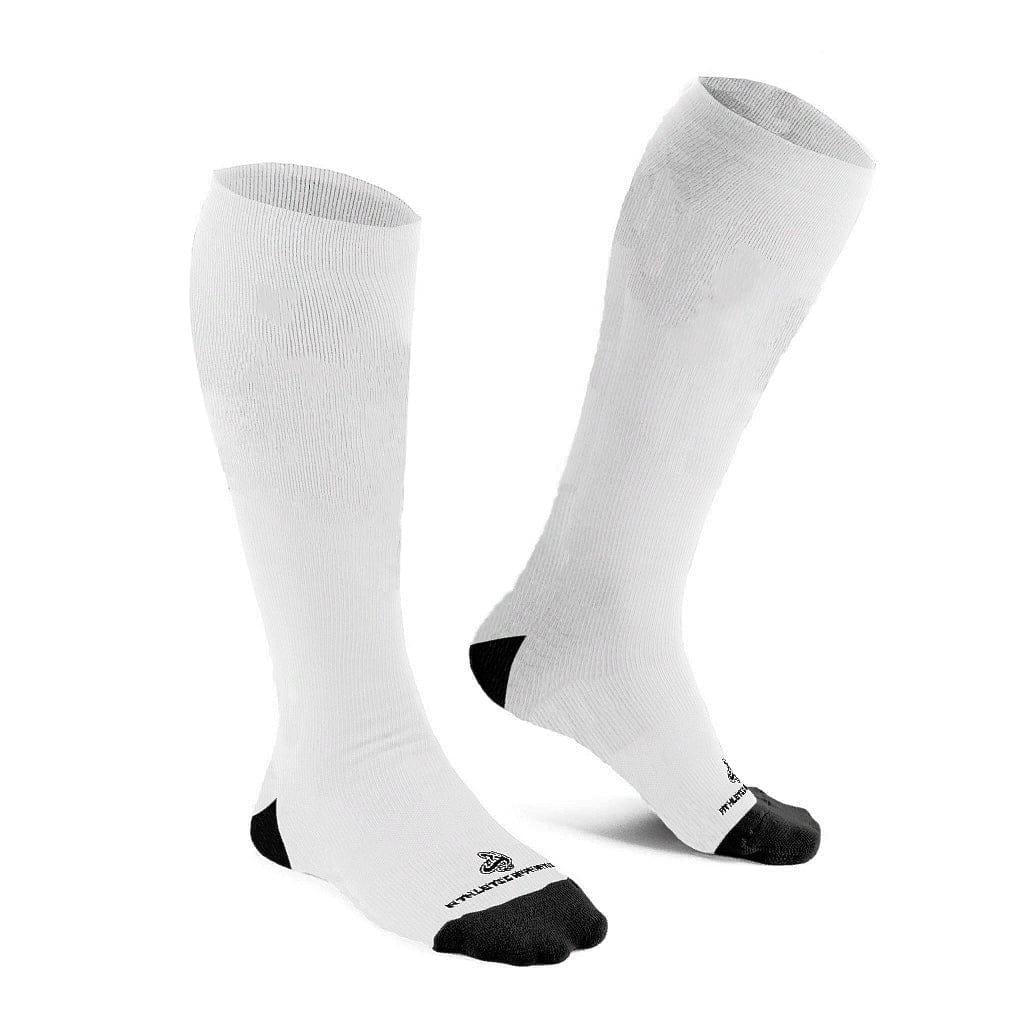 Athletic Apparatus BL White Mid-Calf Length Sock - Athletic Apparatus